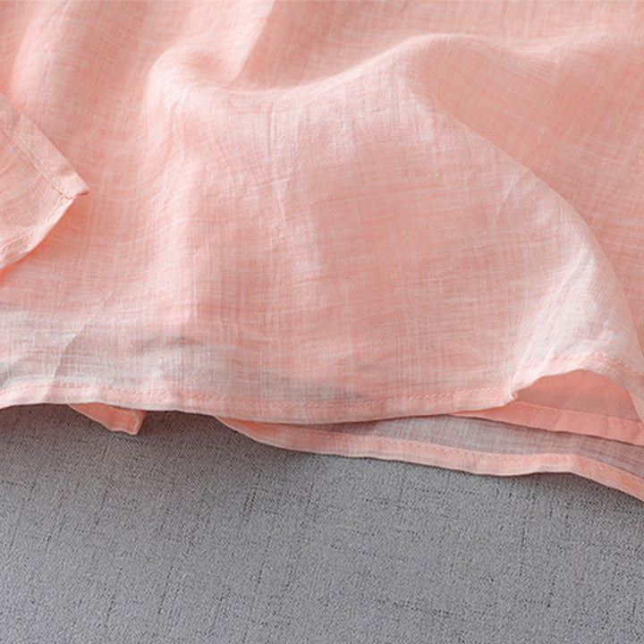 Buddha Stones無地 フロッグボタン 七分袖 ダブルレイヤー コットンリネンシャツ - image 19