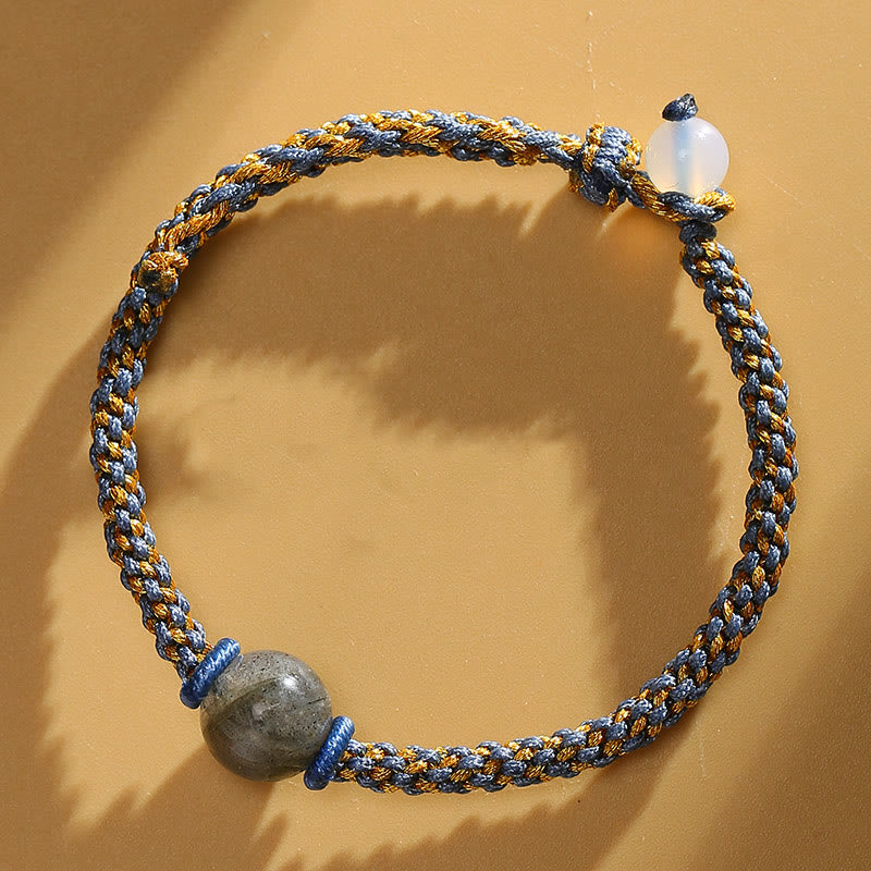 Buddha Stonesハンドメイドレッドアゲートアメジストゴールデンルチルクォーツピンククリスタルビーズカーム編みブレスレット