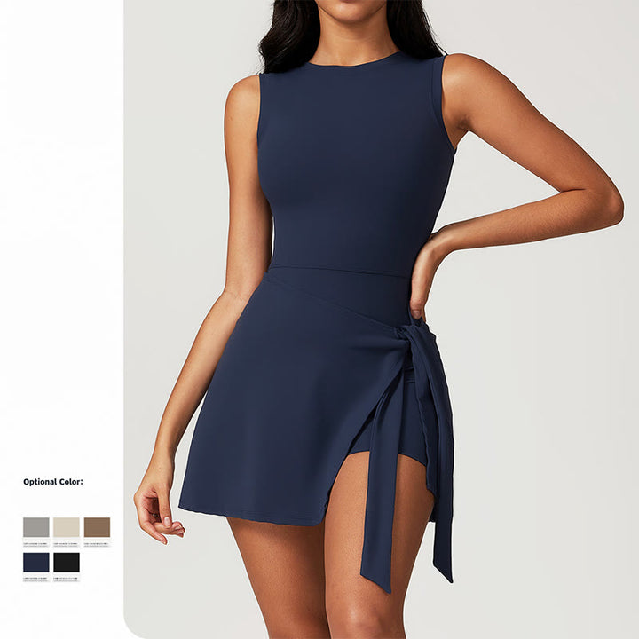 Buddha Stones無地 スポーツ テニス ヨガ レースアップ レディース スポーツドレス - image 9