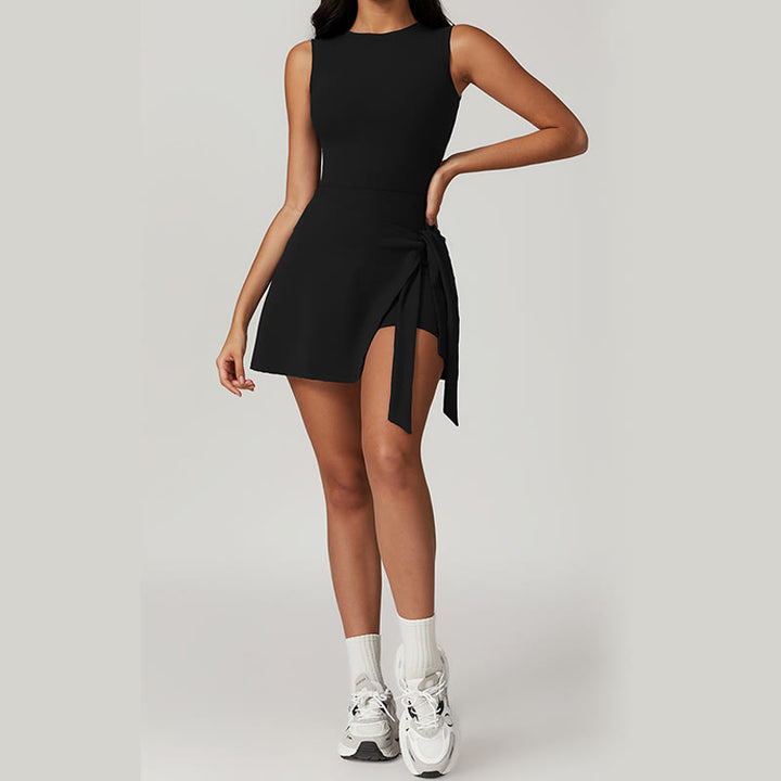 Buddha Stones無地 スポーツ テニス ヨガ レースアップ レディース スポーツドレス - image 15