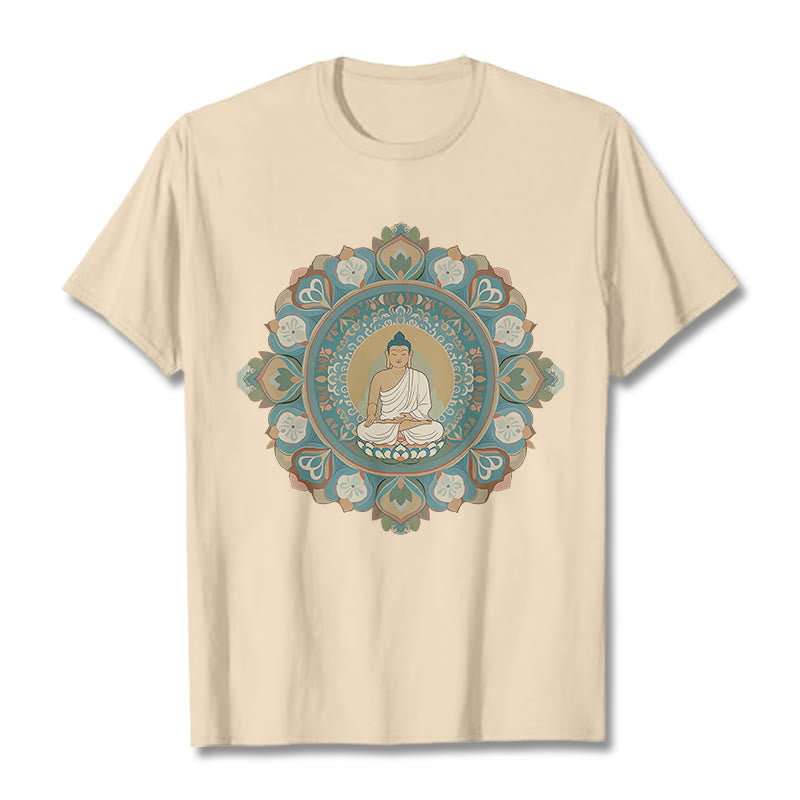 Buddha Stones曼荼羅花仏Tシャツ - ビスク - 2XL - image 9