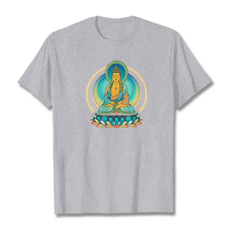 Buddha StonesロータスブッダTシャツ - ライトグレー - 2XL - image 18
