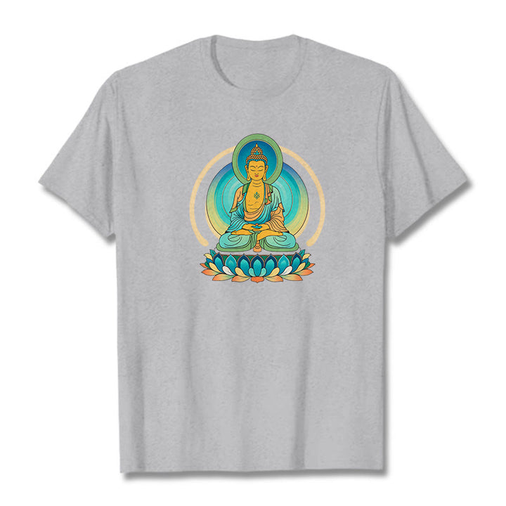 Buddha StonesロータスブッダTシャツ - ライトグレー - 2XL - image 18