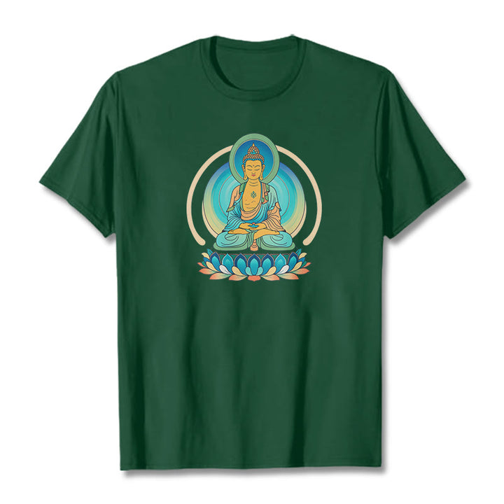 Buddha StonesロータスブッダTシャツ - フォレストグリーン - 2XL - image 10