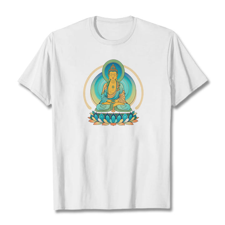 Buddha StonesロータスブッダTシャツ - 白 - 2XL - image 2