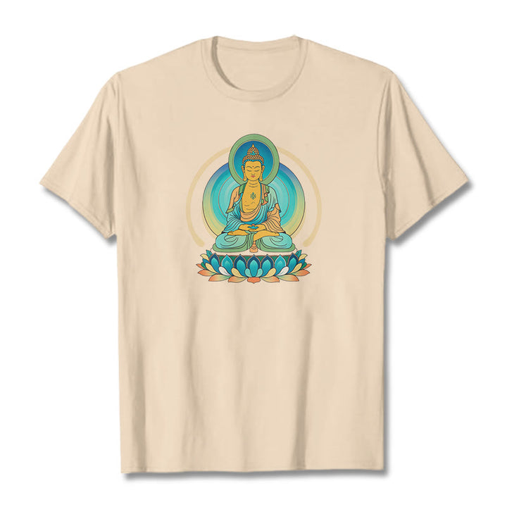 Buddha StonesロータスブッダTシャツ - ビスク - 2XL - image 0