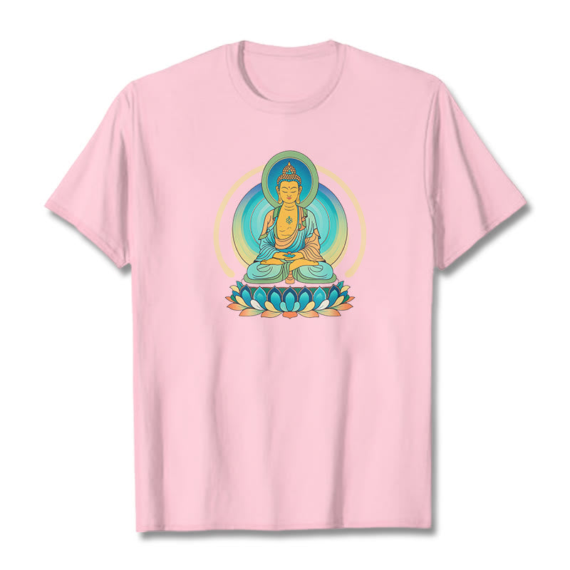 Buddha StonesロータスブッダTシャツ - ライトピンク - 2XL - image 11