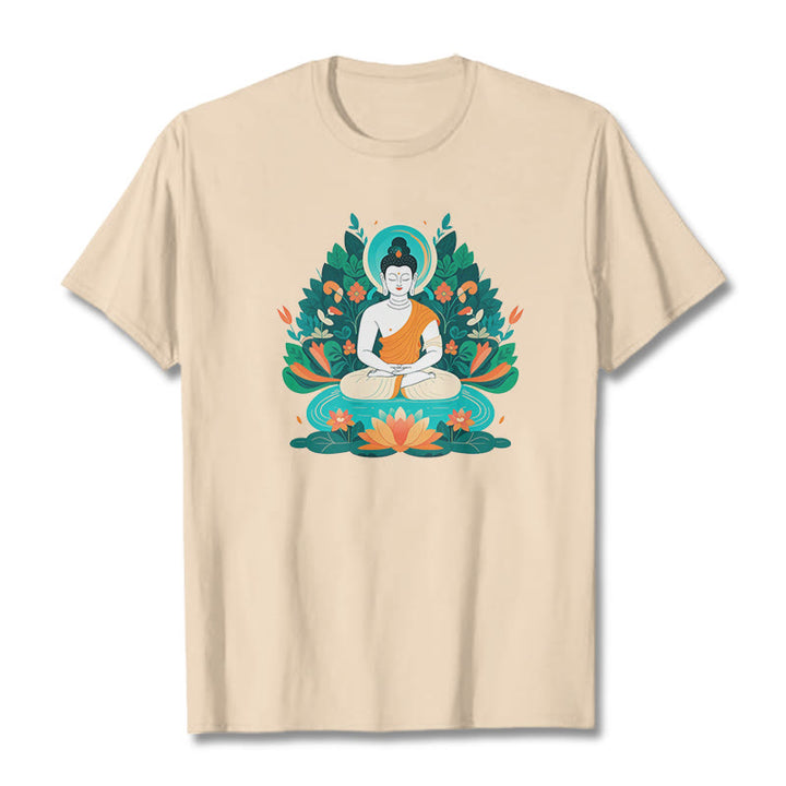 Buddha Stones、花、草、蓮、菩薩Tシャツ - ビスク - 2XL - image 9