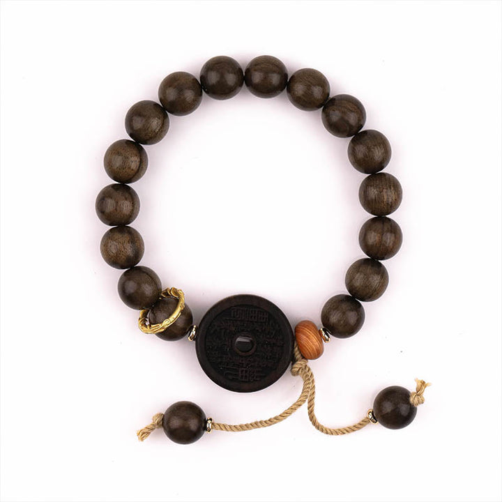 Buddha Stones、黒檀、山の幽霊、お金を使うバランスブレスレット