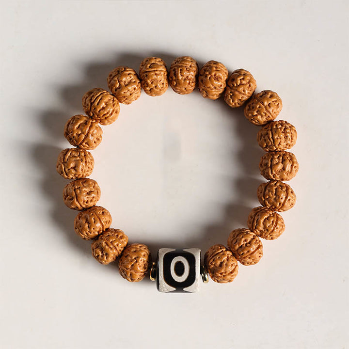Buddha Stones菩提樹三眼ビーズ仏手チャーム富のブレスレット