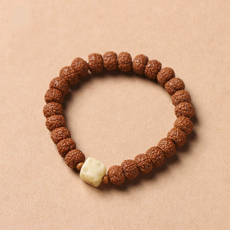 Buddha Stones菩提樹三眼ビーズ仏手チャーム富のブレスレット