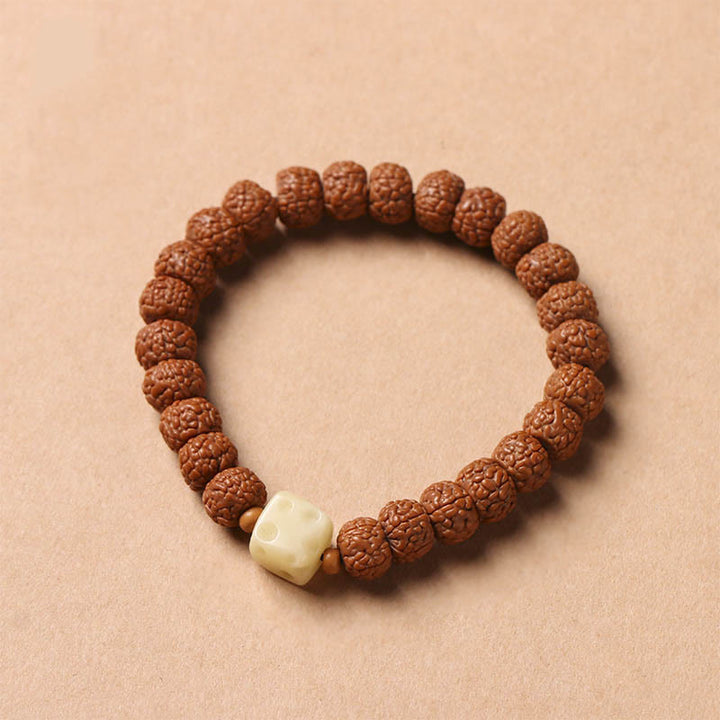 Buddha Stones菩提樹三眼ビーズ仏手チャーム富のブレスレット