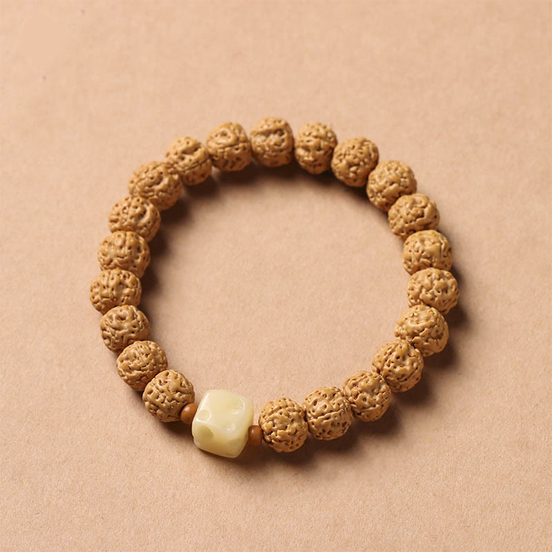 Buddha Stones菩提樹三眼ビーズ仏手チャーム富のブレスレット