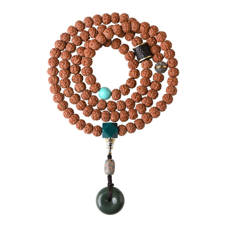 Buddha Stones菩提樹三眼ビーズ仏手チャーム富のブレスレット