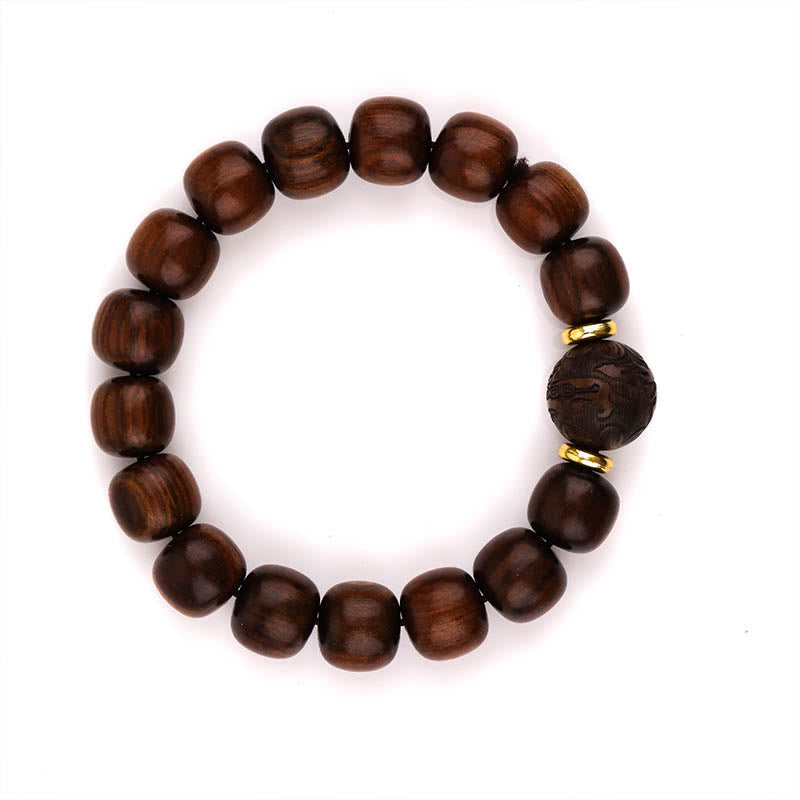Buddha Stones天然ローズウッド慈悲ブレスレット