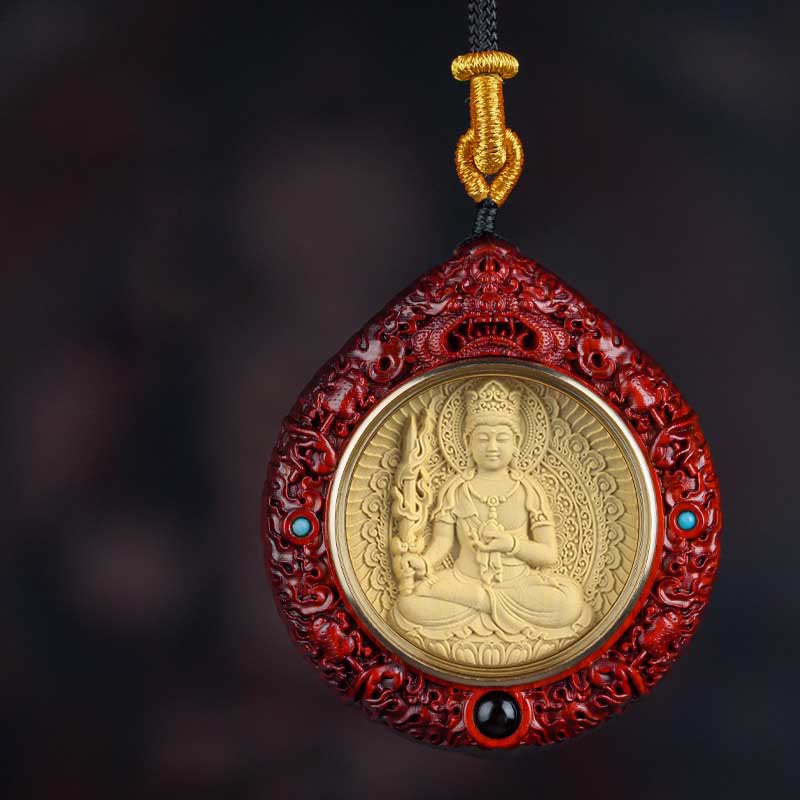 Buddha Stones十二支誕生仏小葉紫檀黒檀 長寿 ネックレス ペンダント - 牛虎虚空菩薩 - 小葉紫檀 - image 17