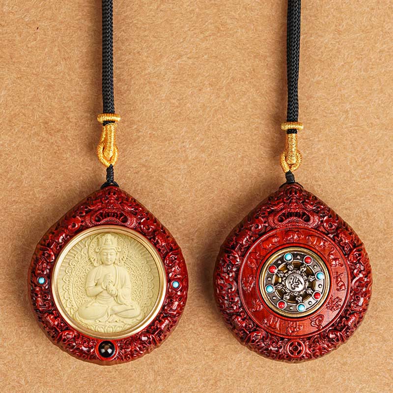 Buddha Stones十二支誕生仏小葉紫檀黒檀 長寿 ネックレス ペンダント - image 25