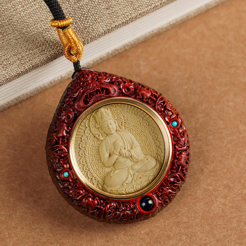 Buddha Stones十二支誕生仏小葉紫檀黒檀 長寿 ネックレス ペンダント - image 1