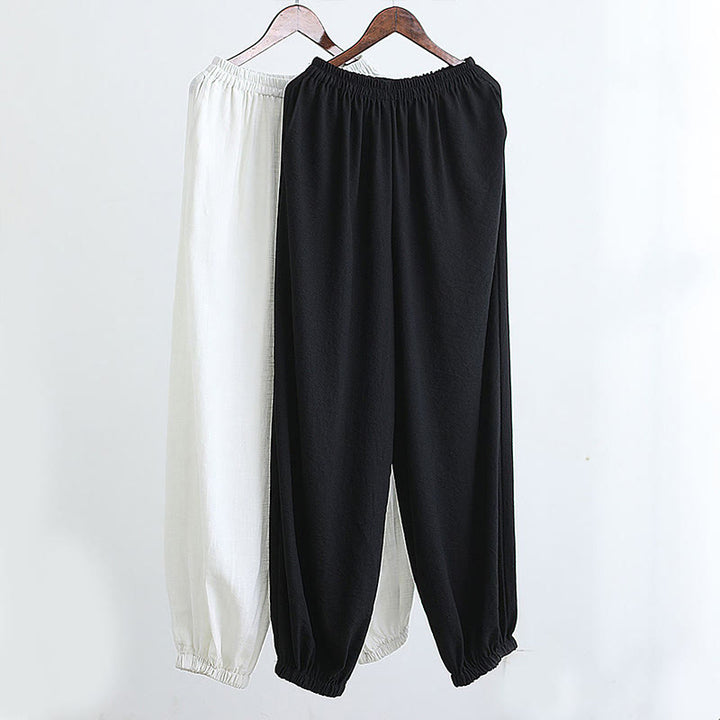 Buddha Stones 2点 Vネック メンズ 長袖シャツ トップパンツ 瞑想 禅 太極拳 コットンリネン 衣類セット - image 44