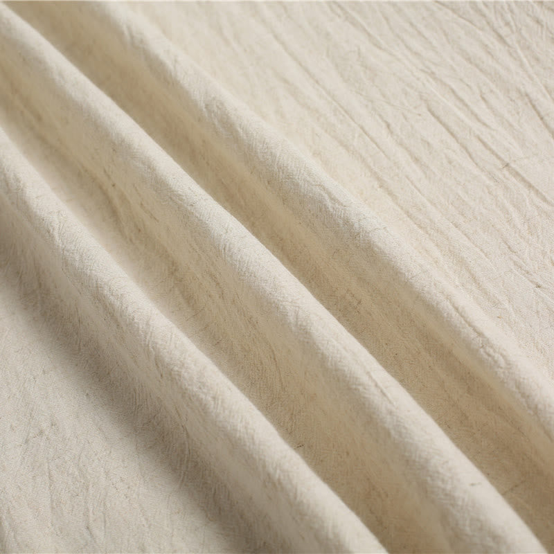 Buddha Stonesメンズ 無地 ラウンドネック 半袖 コットンリネン シャツ - image 22