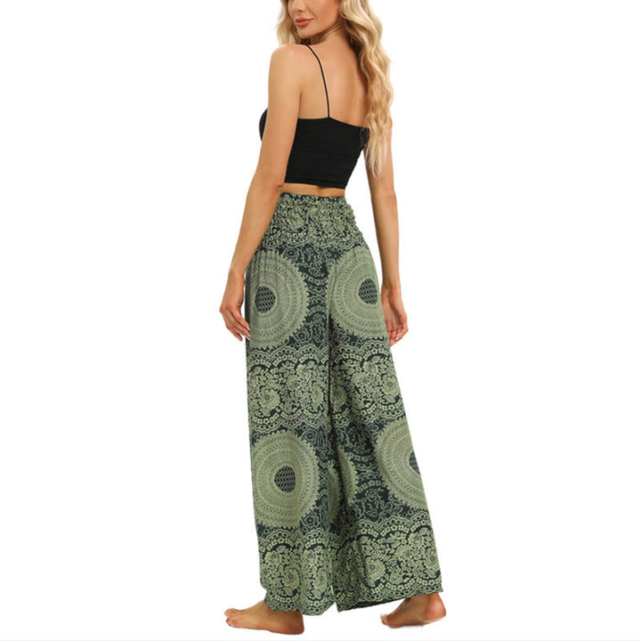 Buddha Stonesボヘミアン レースアップ ワイドレッグパンツ レディース ヨガパンツ - image 12