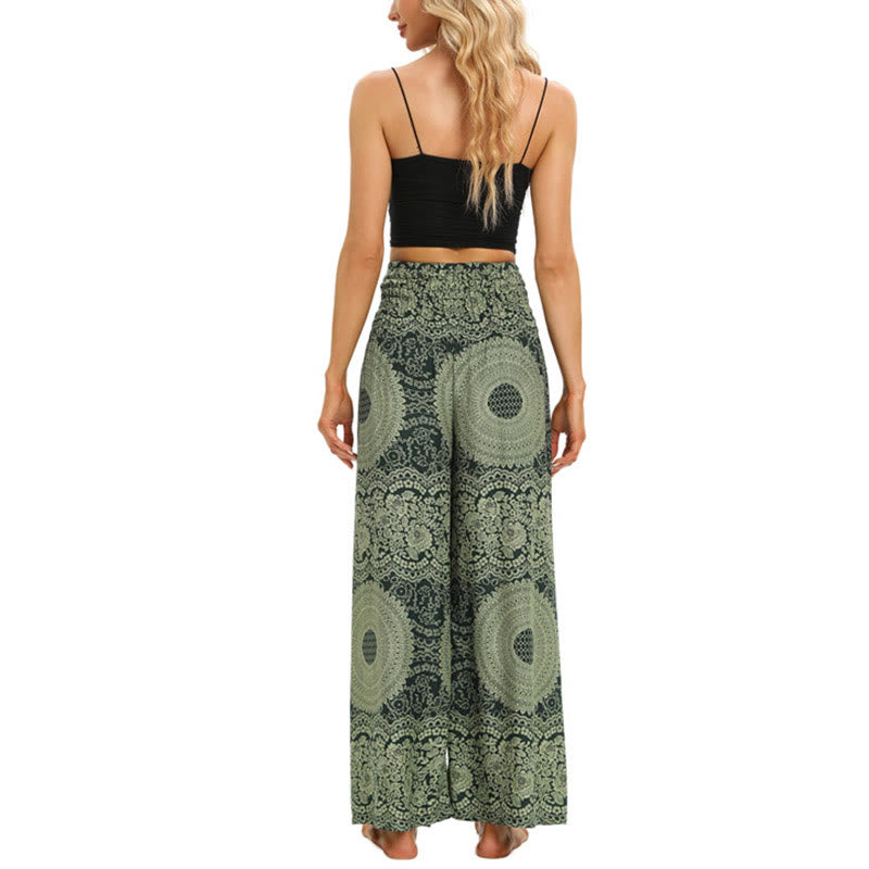 Buddha Stonesボヘミアン レースアップ ワイドレッグパンツ レディース ヨガパンツ - image 11