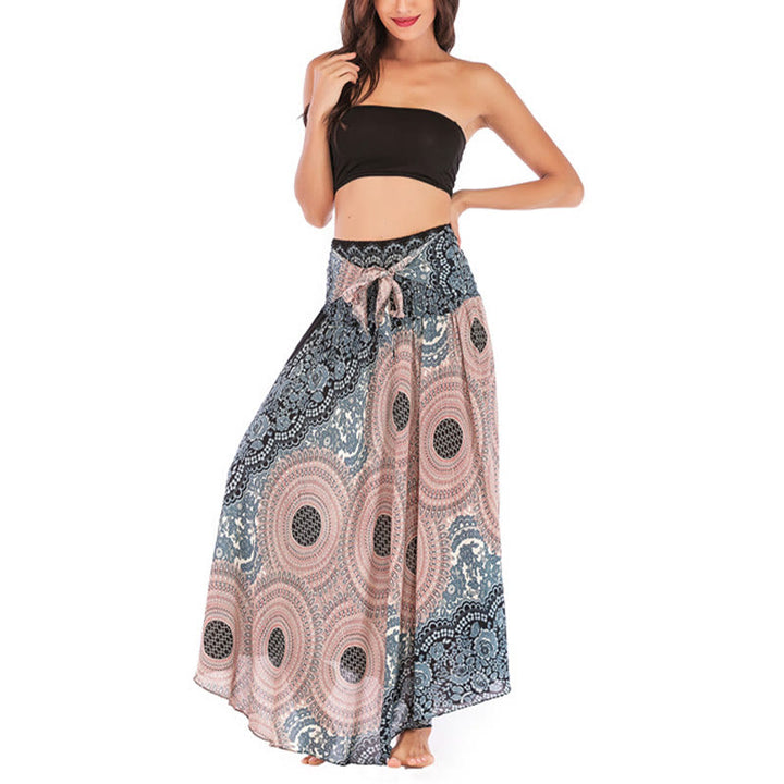 Buddha Stonesツースタイルウェア ボヘミアンコンパスローズフラワーレースアップスカートドレス - image 28