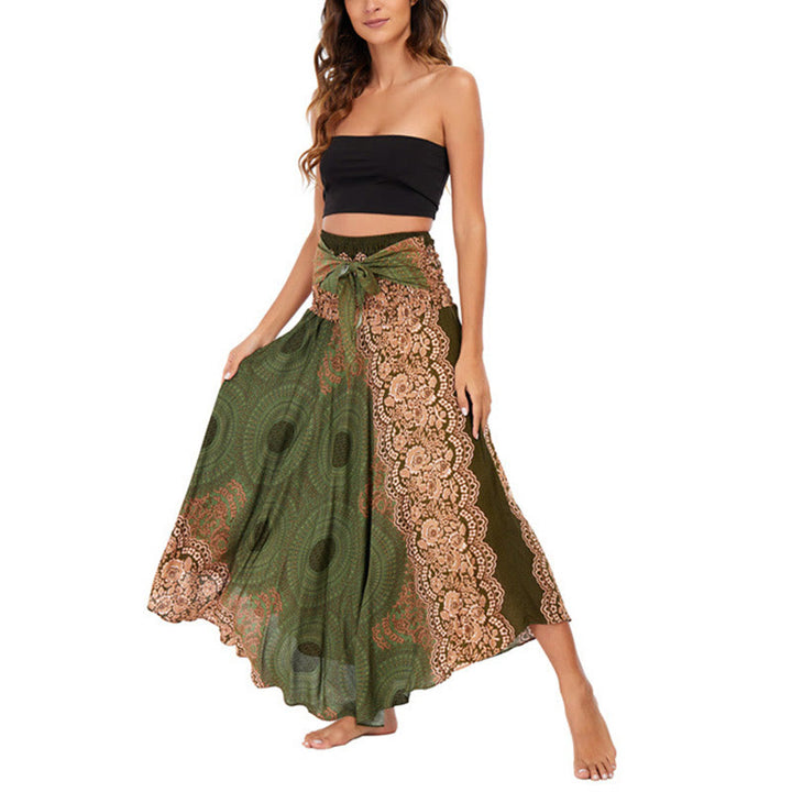 Buddha Stonesツースタイルウェア ボヘミアンコンパスローズフラワーレースアップスカートドレス - image 22