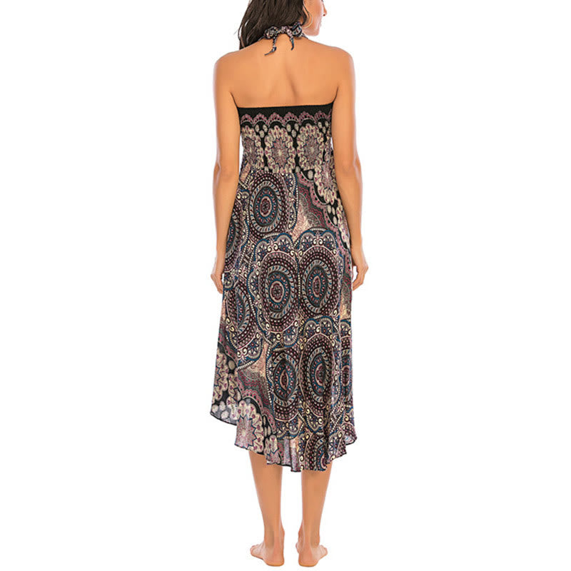 Buddha Stonesの2つのスタイルがボヘミアン曼荼羅フラワーレースアップスカートドレスを着る - image 17