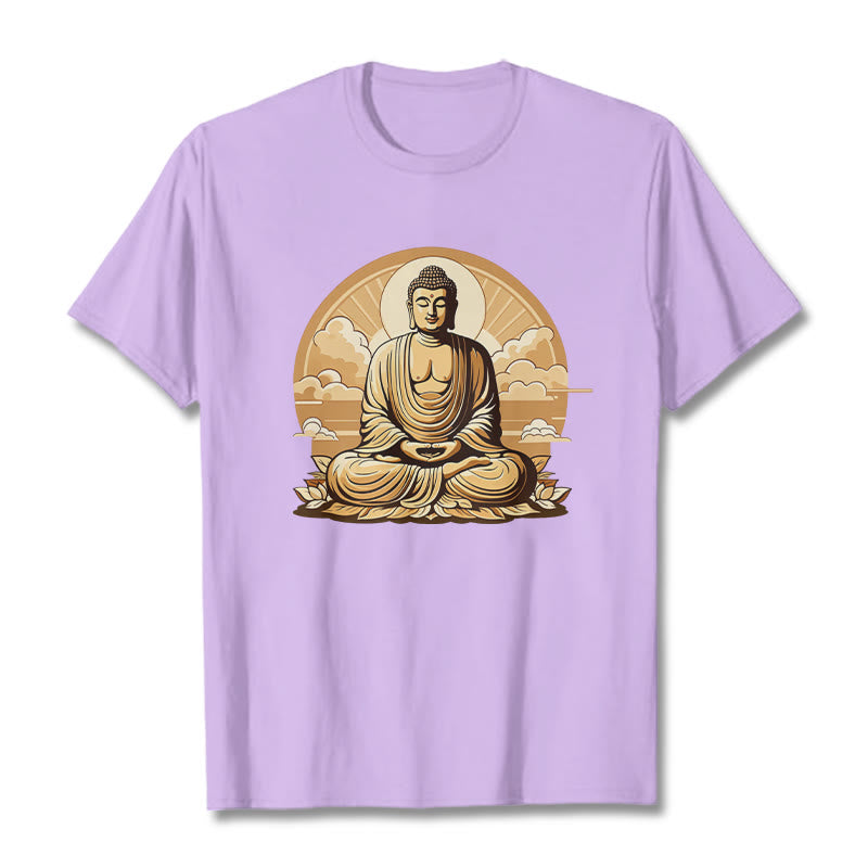 Buddha Stones、太陽、吉兆の雲、仏陀Tシャツ - 梅 - 2XL - image 16