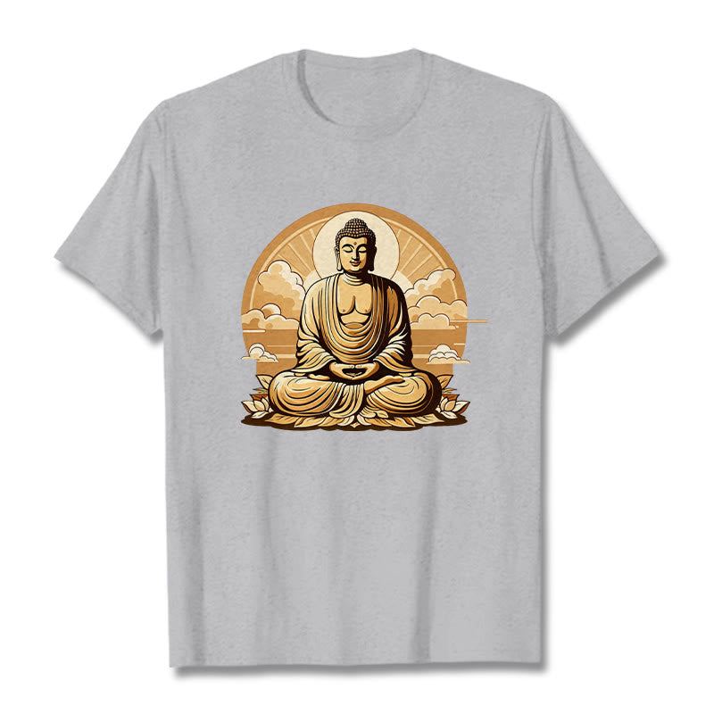 Buddha Stones、太陽、吉兆の雲、仏陀Tシャツ - ライトグレー - 2XL - image 19