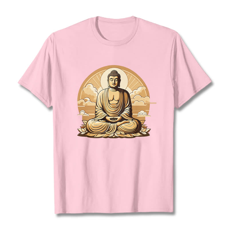 Buddha Stones、太陽、吉兆の雲、仏陀Tシャツ - ライトピンク - 2XL - image 12