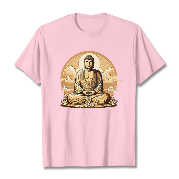 Buddha Stones、太陽、吉兆の雲、仏陀Tシャツ - ライトピンク - 2XL - image 12