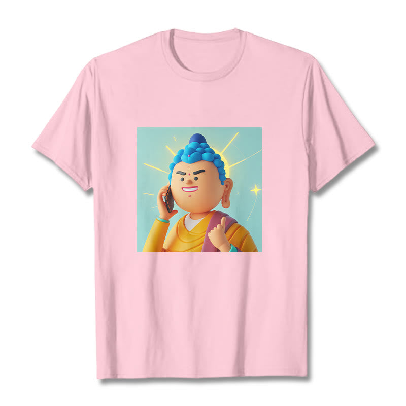Buddha Stonesの面白い漫画仏陀Tシャツ - ライトピンク - 2XL - image 17