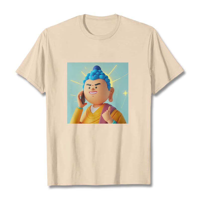 Buddha Stonesの面白い漫画仏陀Tシャツ - ビスク - 2XL - image 13