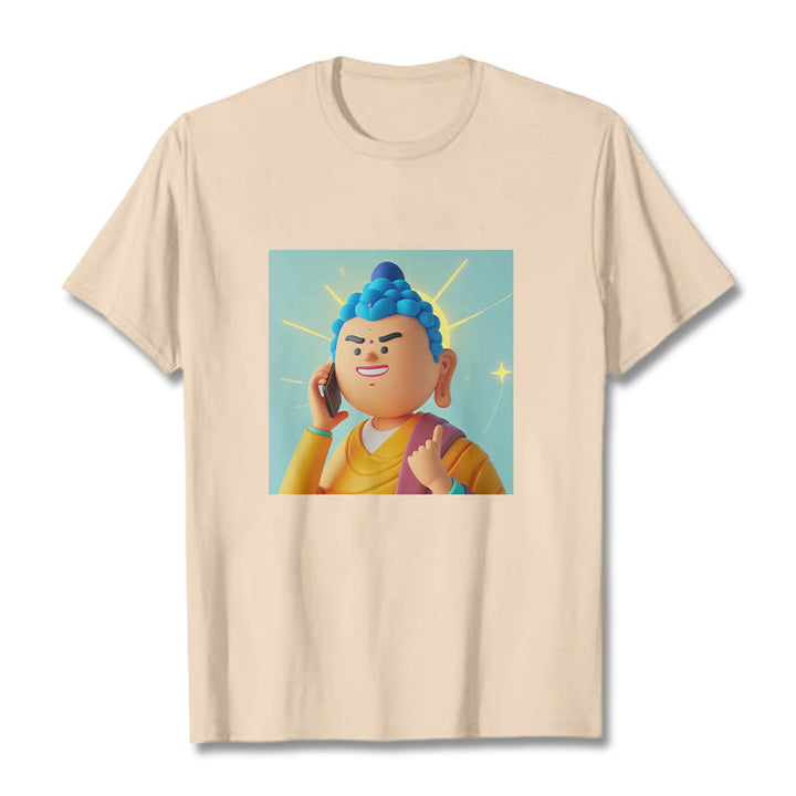 Buddha Stonesの面白い漫画仏陀Tシャツ - ビスク - 2XL - image 13