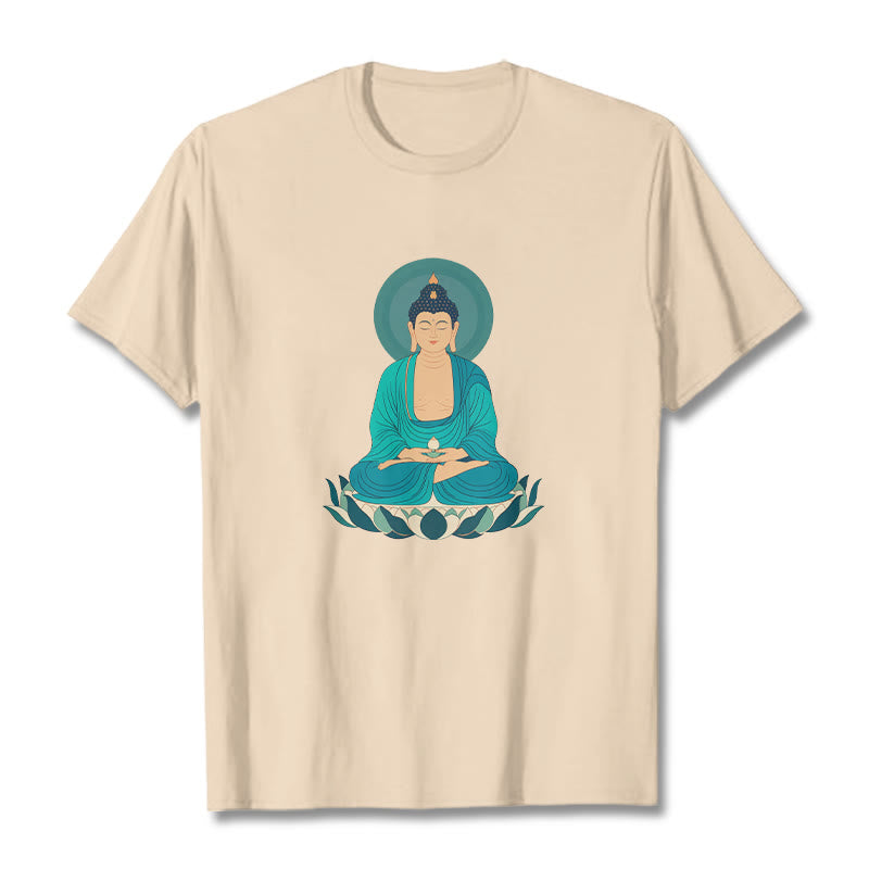 Buddha Stones、蓮の瞑想、仏陀のTシャツ - ビスク - 2XL - image 1