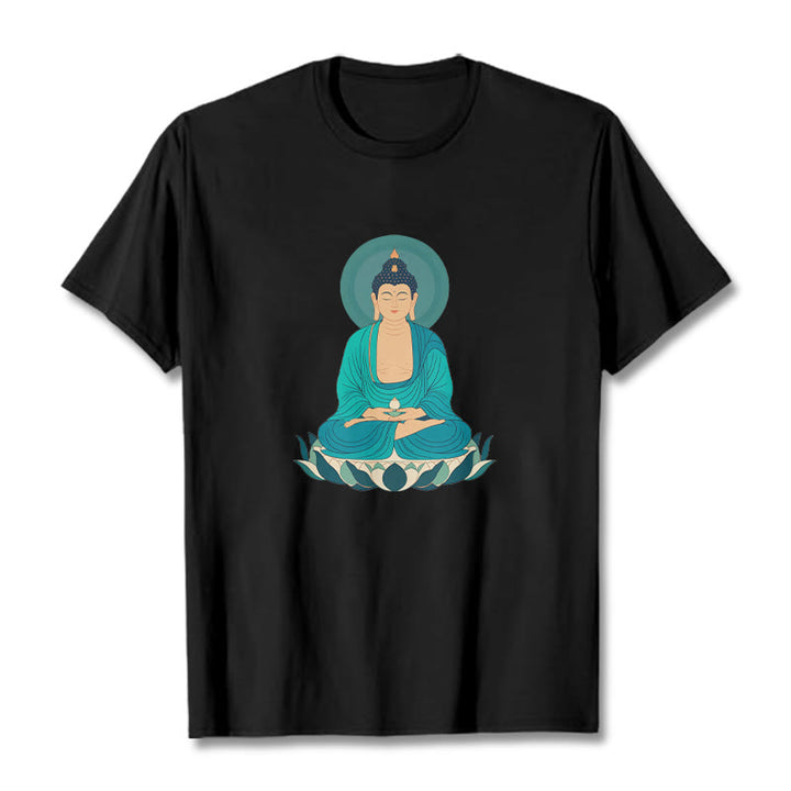 Buddha Stones、蓮の瞑想、仏陀のTシャツ - 黒 - 2XL - image 9