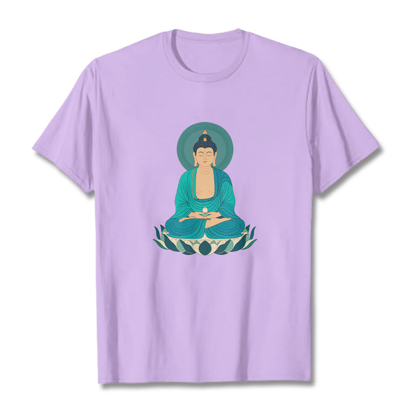 Buddha Stones、蓮の瞑想、仏陀のTシャツ - 梅 - 2XL - image 15