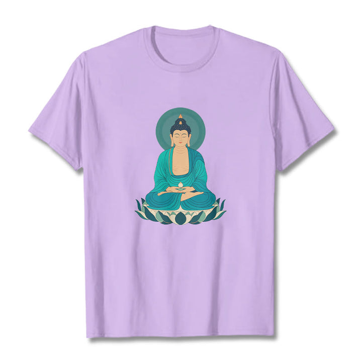 Buddha Stones、蓮の瞑想、仏陀のTシャツ - 梅 - 2XL - image 15
