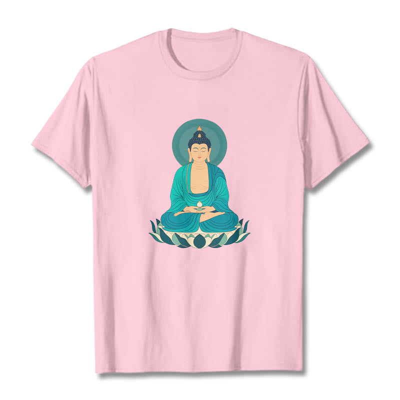 Buddha Stones、蓮の瞑想、仏陀のTシャツ - ライトピンク - 2XL - image 13