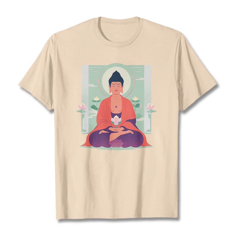 Buddha Stones、蓮の瞑想、仏陀のTシャツ - ビスク - 2XL - image 17