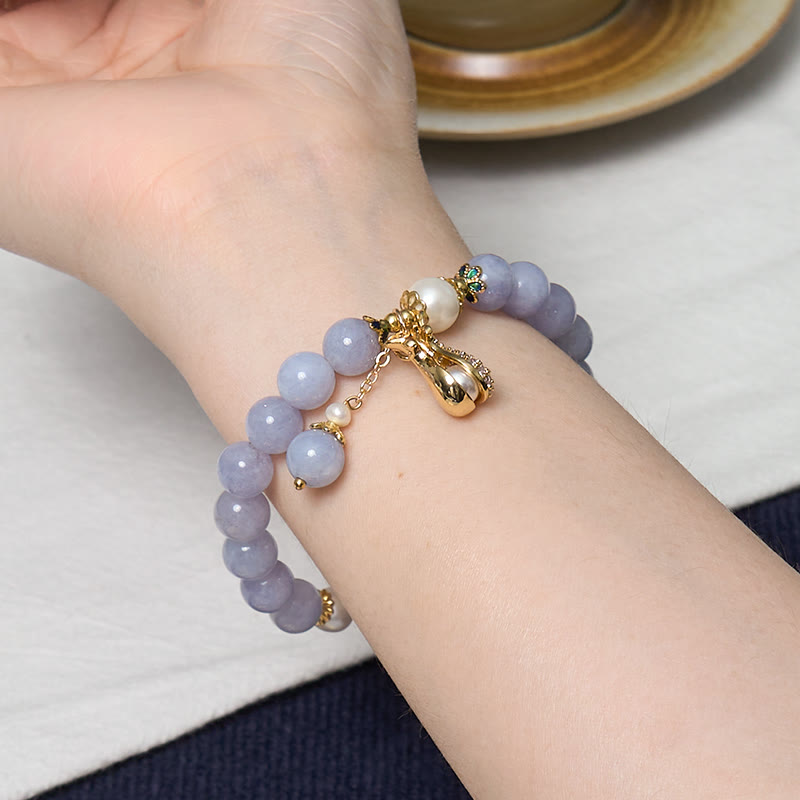 Buddha Stones心の平安とストレス解消 アクアマリン 翡翠 ブルー ブレスレット バングル バンドル
