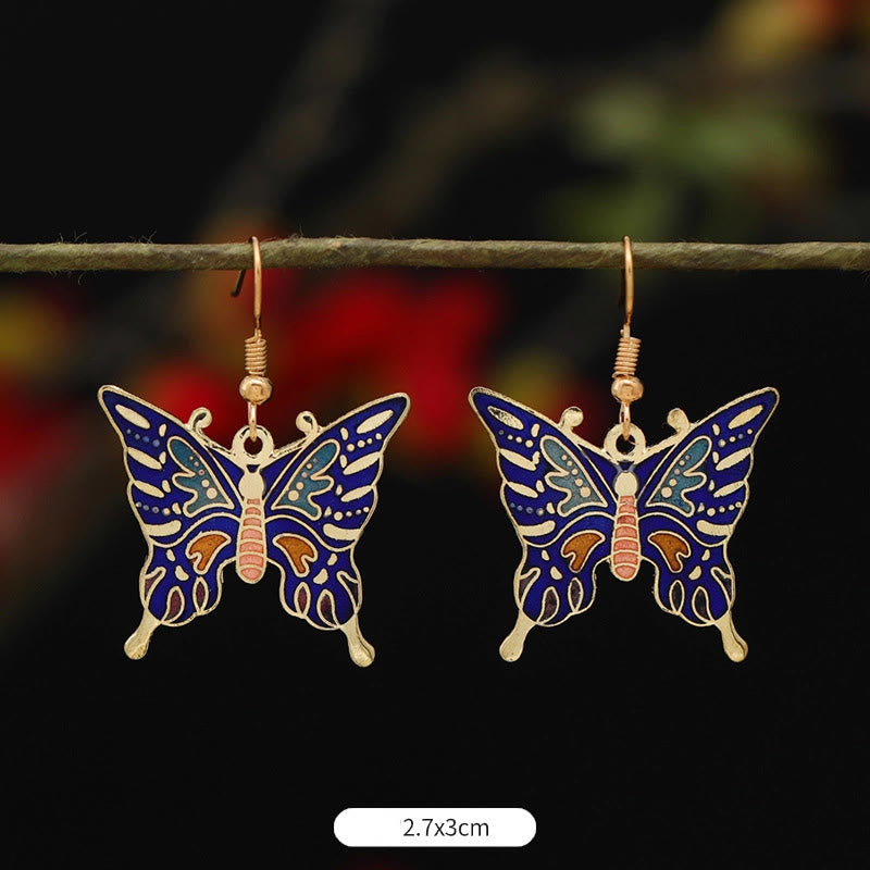 Buddha Stones蓮 蝶 花 合金 銅 悟り ドロップイヤリング