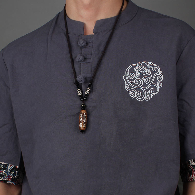 Buddha Stonesチベットオーム・マニ・パドメ・フムムジビーズ観音菩薩パターン富ネックレスペンダント - image 10