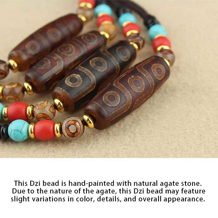 Buddha Stonesチベット 九眼 珠 三眼 珠 護符 ネックレス ペンダント