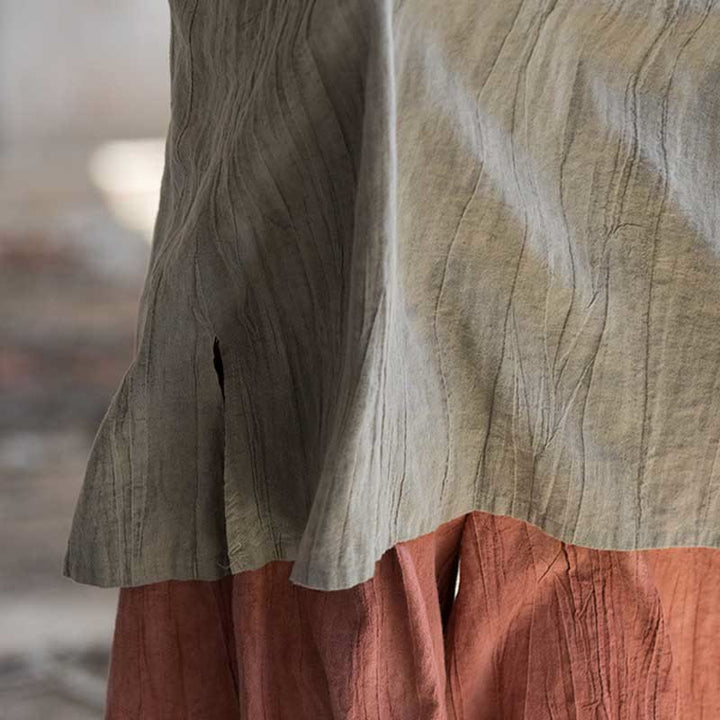 Buddha Stonesフロッグボタン ノースリーブ キャミソール ミディドレス ラミーリネン ワイドレッグパンツ ポケット付き - image 17