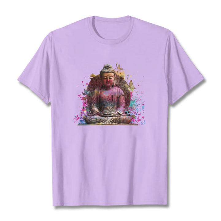 Buddha Stones、蝶、瞑想、仏陀のTシャツ - 梅 - 2XL - image 16
