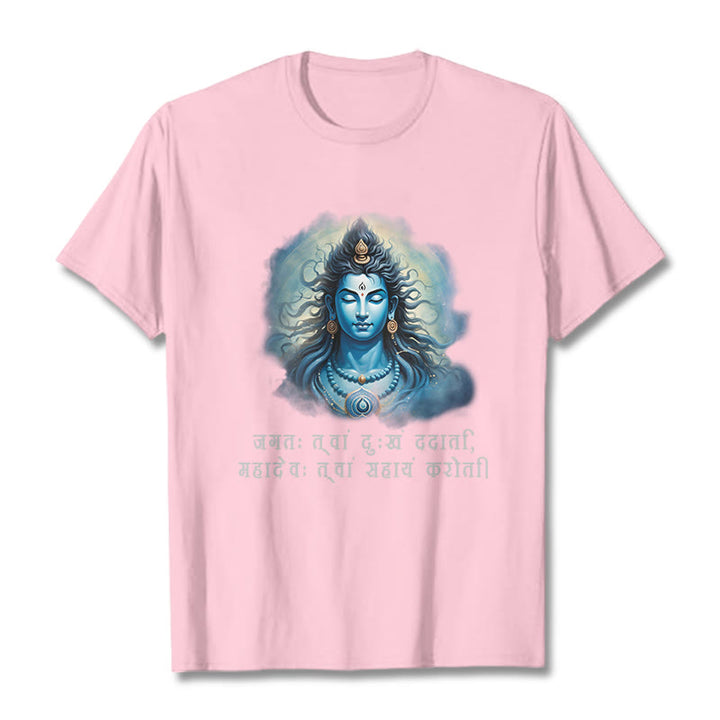 Buddha Stonesサンスクリット語 マハデフがあなたの助けに来る T シャツ - ライトピンク - 2XL - image 12