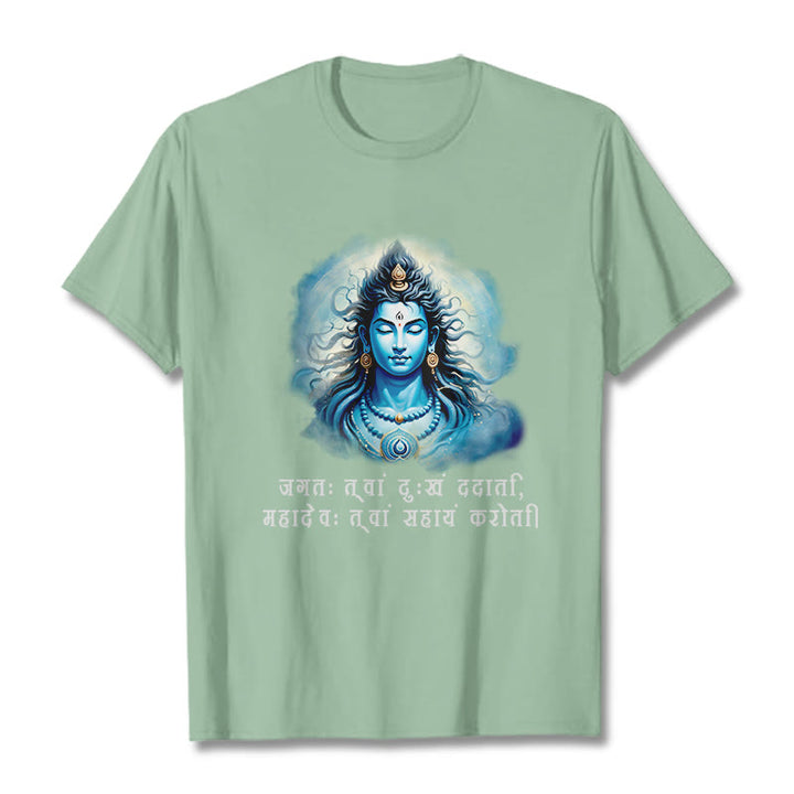 Buddha Stonesサンスクリット語 マハデフがあなたの助けに来る T シャツ - ペールグリーン - 2XL - image 14